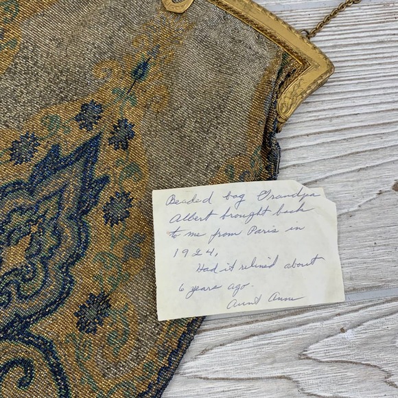 Vintage Beaded Parisian Flapper Purse/Handbag (HG) - Picture 7 of 10